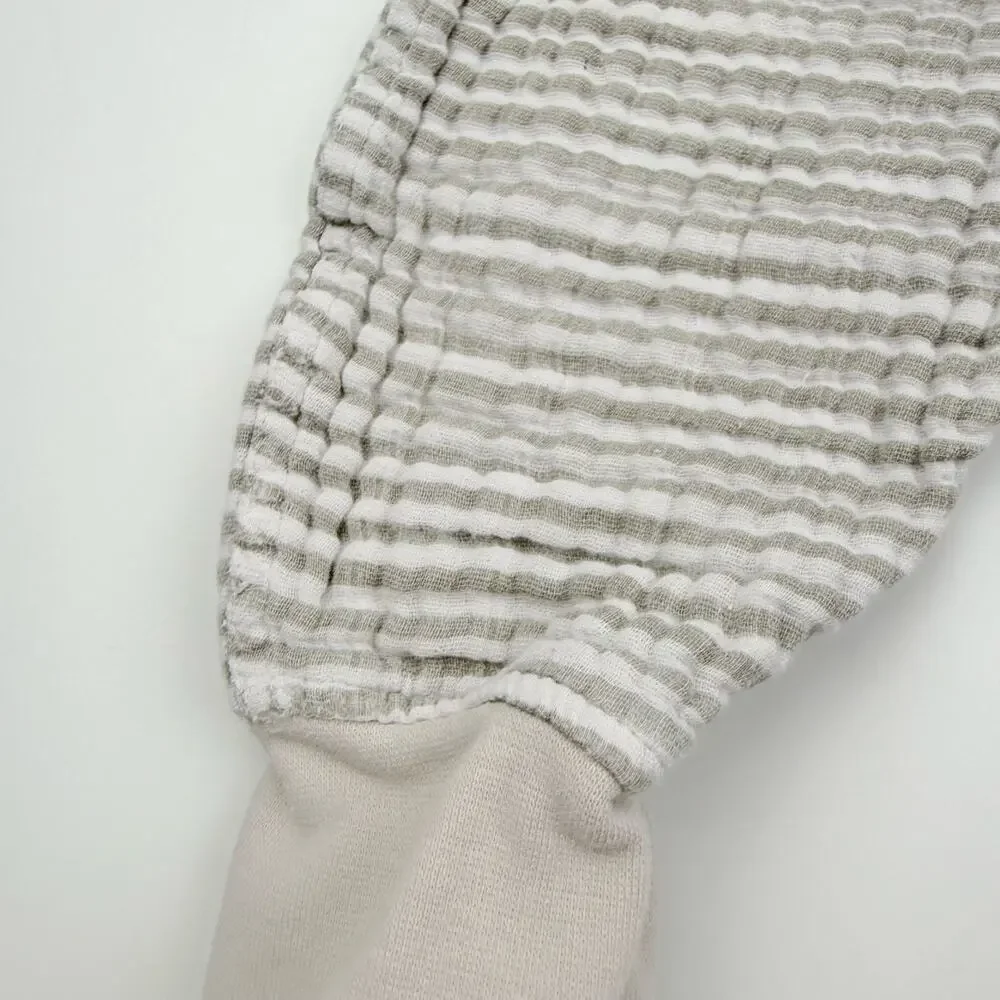 Little Unicorn Gray Striped Muslin Sleepsack Swaddle, 12/18m